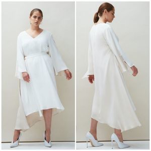 Coyan Studios Silk 'Dua'  Elegant Dress In Ivory